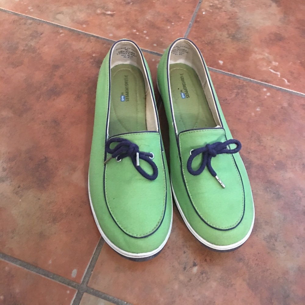 Lime Green grasshoppers keds